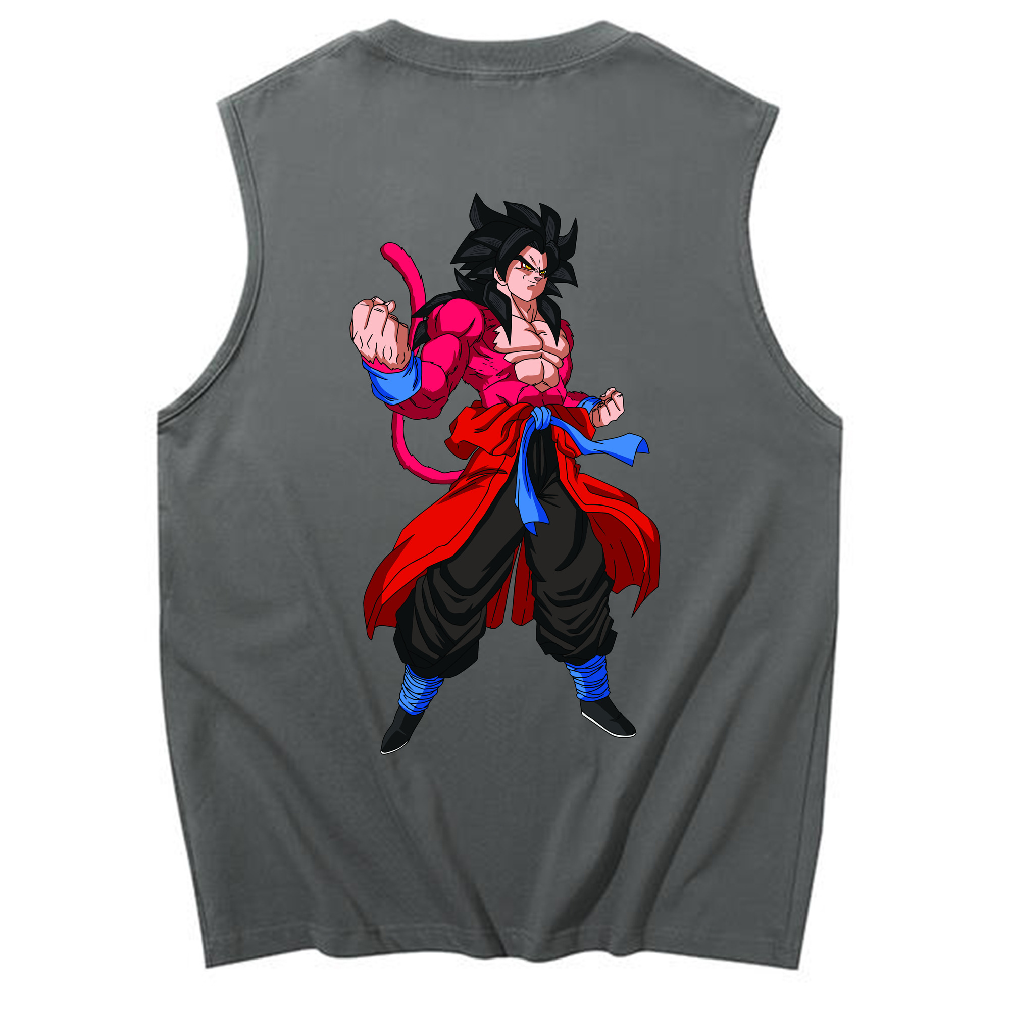 （画像用） ドラゴンボール 孫悟空（そん ごくう）Son Goku カカロット DRAGON BALL Kakarotto コットン100％タンクトップ（背面プリント）